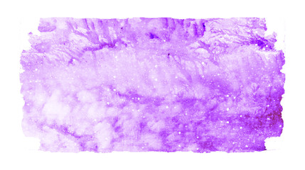 Watercolor rectangle background isolated on white