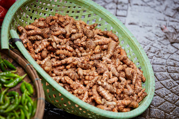 Ginger at Asian vegetable market 