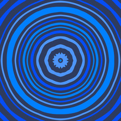 Symmetrical Circle Design In Blue