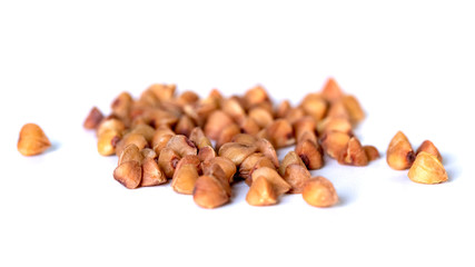 A bunch of buckwheat isolated on a white background.