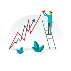 People hang arrow in diagram element