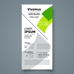 Flyer brochure design template circles theme cover blue color