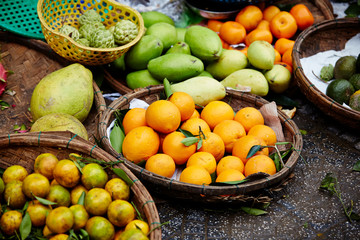 Tangerine at Asian fruit market 