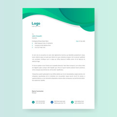 Creative Elegant Business Letterhead Design Template. Abstract letter head templates for your Business project, Vector illustration, and modern style letterhead template design