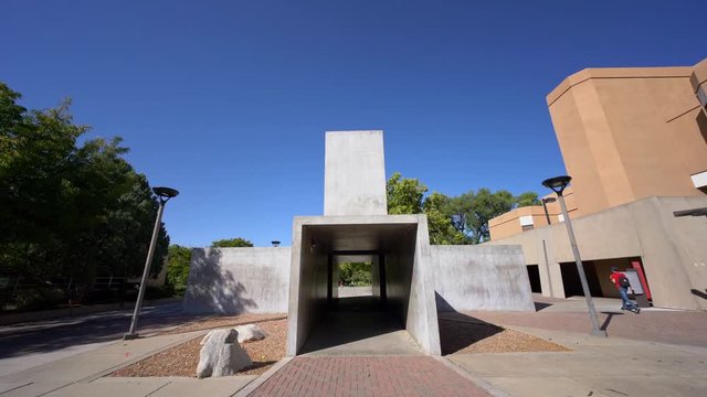 Sunny view of the beautiful campus of The University of New Mexico