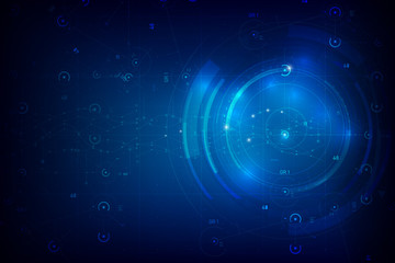 Obraz premium Abstract HUD technology background_0004