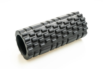 foam roller on white background