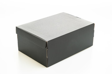 black shoes box on white background