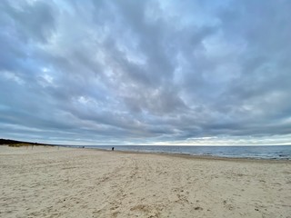 Baltic Sea autumn coast beach Bolderaja Riga Latvia