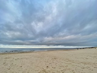 Baltic Sea autumn coast beach Bolderaja Riga Latvia