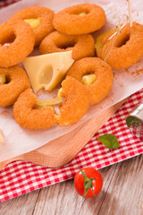 Fried cheese ring.