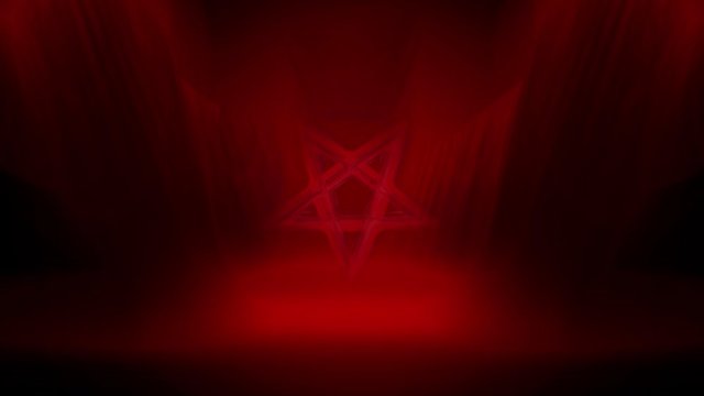 The Pentagram symbol, composed of five, straight lines to form a star. 3D illustration