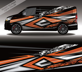 Car wrap decal design vector, custom livery race rally car vehicle sticker and tinting.