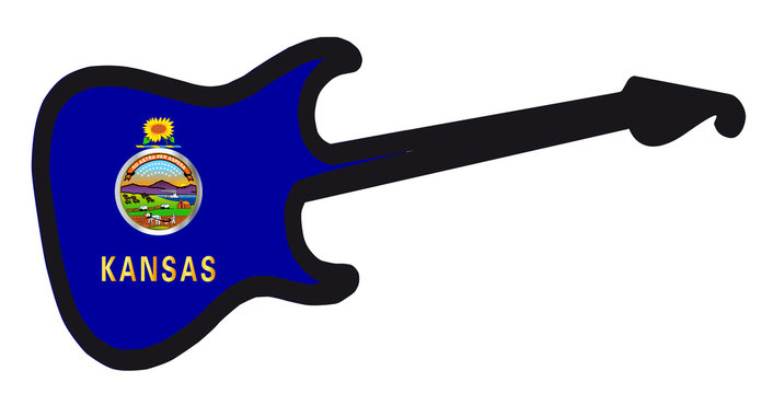Kansas State Electric Flag Guitar