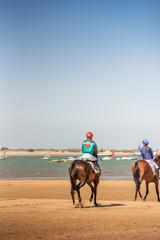 Carreras de caballo en la playa