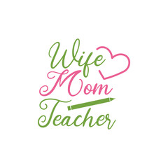 Obraz premium Teacher quote lettering typography