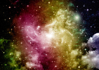 galaxy in a free space. 3D rendering