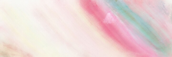 horizontal abstract painting with antique white, misty rose and pastel magenta colors
