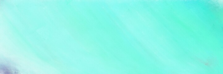horizontal abstract painting with aqua marine, pale turquoise and turquoise colors