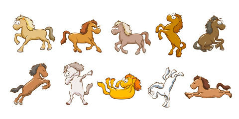 Horse vector set collection graphic clipart design