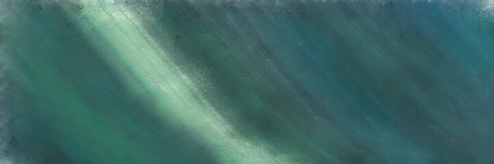 horizontal abstract painting modern with dark slate gray, ash gray and dark sea green colors