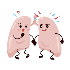Cartoon character lungs.