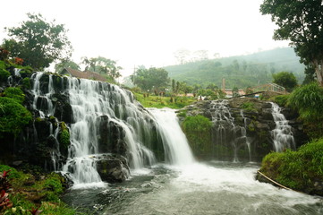 waterfall in deep forest