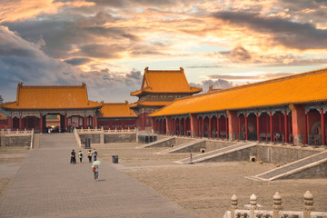 exterior of the Forbidden City in Beijing.