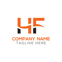 Fototapeta premium letter HF Logo Design Vector Template. Initial HF Letter Design Vector Illustration