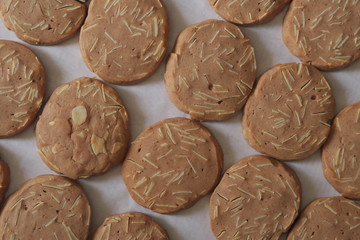 Pile of Delicious Chocolate Chip Cookies background