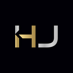 letter HJ Logo Design Vector Template. Initial HJ Letter Design Vector Illustration
