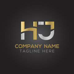 letter HJ Logo Design Vector Template. Initial HJ Letter Design Vector Illustration