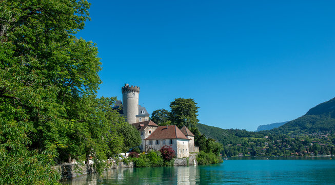  Lake Annecy and Chateau de Duingt (Duingt Castle), Haute-Savoie, France