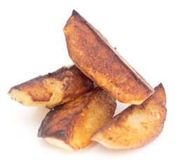 Fried potato wedges