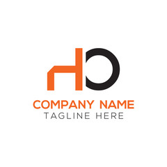letter HO Logo Design Vector Template. Initial HO Letter Design Vector Illustration