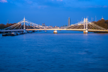 Long exposure, Albert bridge in London 