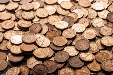 Texture of coins, Bulgarian coins