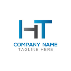 Fototapeta premium letter HT Logo Design Vector Template. Initial HT Letter Design Vector Illustration