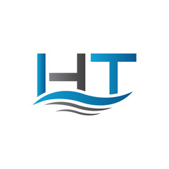 letter HT Logo Design Vector Template. Initial HT Letter Design Vector Illustration