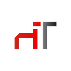 letter HT Logo Design Vector Template. Initial HT Letter Design Vector Illustration