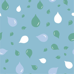 Vector seamless pattern with colorful water drops.