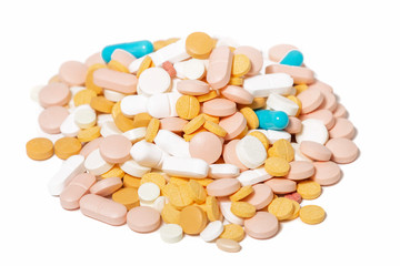 Fototapeta na wymiar Assorted mix of pills