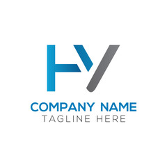 letter HY Logo Design Vector Template. Initial HY Letter Design Vector Illustration