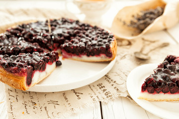 pie, tart, berry, blueberries, blackcurrant, baking, cuisine, cooking, flour, dough, sweets, sweet, sugar, dessert, tea party, shortbread dough, cafe, traditional, European, pastry shop, diet, proper 