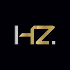 letter HZ Logo Design Vector Template. Initial HZ Letter Design Vector Illustration