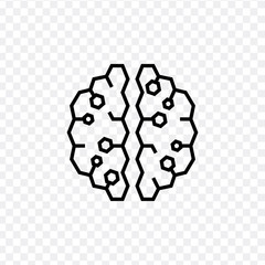 Brain icon template. Simple brain flat design vector. Stock vector illustration isolated on white background.