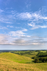 日本の北海道東部にある阿寒摩周国立公園・7月の弟子屈町900草原