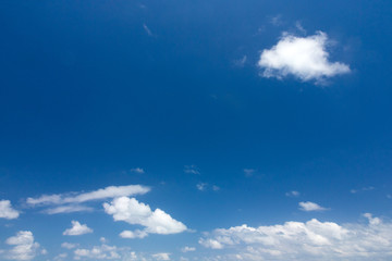 Blue sky background with tiny clouds. clouds in the blue sky