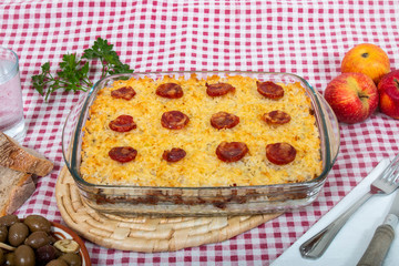 rice with duck and chorizo