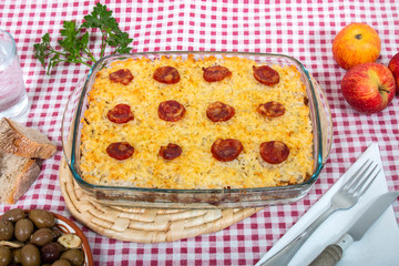 rice with duck and chorizo